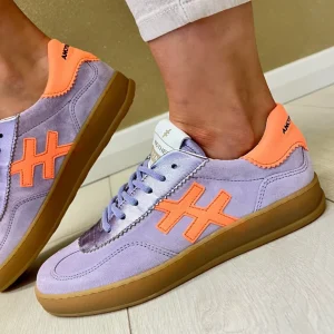 Another Trend Ladies Lilac Combination Gum Sole Trainer A03211B3