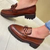 Ara Ladies Tan Soft Leather Chain Loafer Shoe KENT-31241