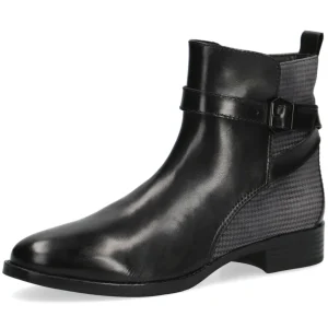 Caprice Black Combination Soft Leather Ankle Boot 25330-29 019