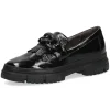 Caprice Black Patent Leather Chain/Tassel Loafer Shoe 24701-29 017