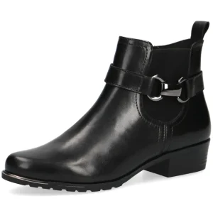 Caprice Black Soft Leather Ankle Boot 25321-29 022