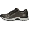 Caprice Lead Metal Soft Leather Laced/Zip Trainer 23755-41 928