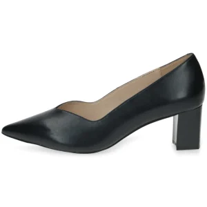 Caprice Navy Soft Leather Low Heel Court Shoe 22408-20 855