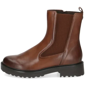 Caprice Tan Soft Leather Flat Ankle Boot 25426-43 303