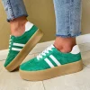 Drilleys Ladies MOSS Laced Gum Sole Trainer SEVENTY EIGHT
