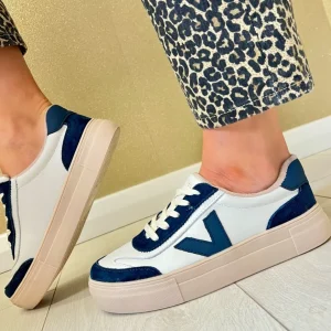 Drilleys Ladies Whipped Blues Laced Gum Sole Trainer EIGHTY