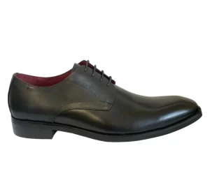 Escape Mens Black Soft Leather Laced Shoe HEWICK