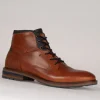 Escape Mens Tan/Brandy Laced/Zip Ankle Boot SAFECRACKER