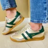 Gola Ladies Gold/Evergreen Gum Sole Trainer TORPEDO GLIMMER