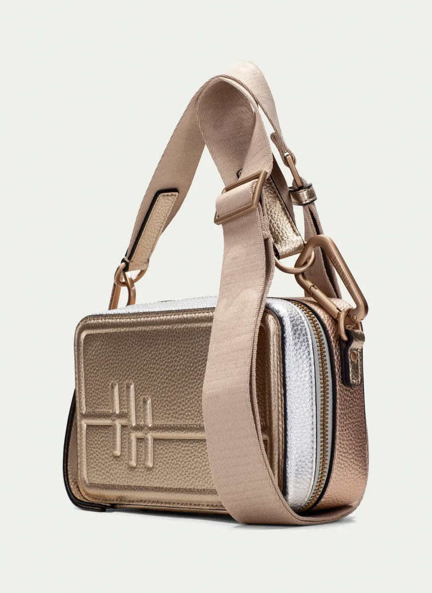 hispanitas_coppersilver_c_0.webp Hispanitas Copper/Silver Combination Cross Body Handbag BV253979