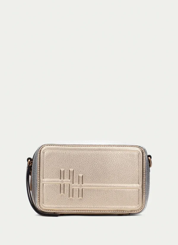 Hispanitas Copper/Silver Combination Cross Body Handbag BV253979