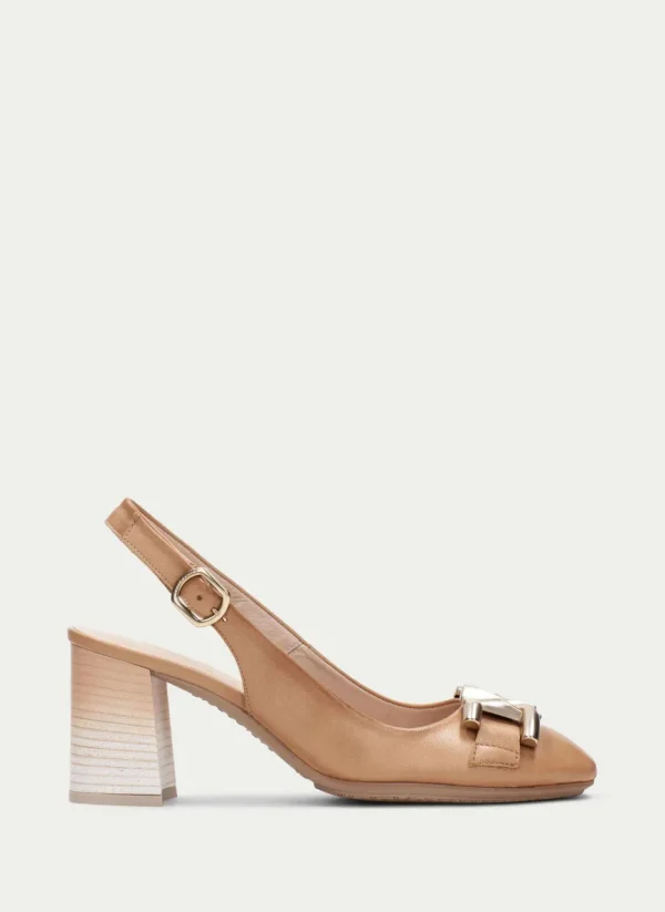 Hispanitas Ladies Tan/Desert Block Heel Closed Toe Sandal 232667