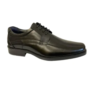 Hush Puppies Mens Black Leather Laced Shoe BRANDON