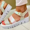 Jose Saenz Ladies Beige/Rose Metallic Slingback Sandal 4441-II