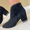 Kate Appleby Ladies Black Faux Suede Heeled Ankle Boot TYNAN