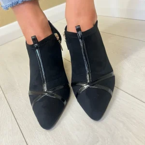 Kate Appleby Ladies Black Faux Suede Heeled Shoe Boot OAKHAM