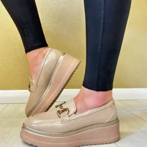 Kate Appleby Ladies Make Up Patent Platform Chain Loafer Shoe KEADY