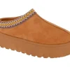 Ladies Tan Braided Cuff Platform Mule L570TS