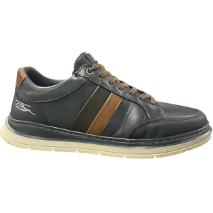 Lloyd & Pryce Mens Tommy Bowe Navy/Tan Leather Laced Trainer CHRISTIE