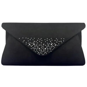 Lotus Ladies Black/Diamante Handbag LISSA ULG046