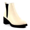Lunar Beige Block Heel Ankle Boot OPHELIA GLW026 BG