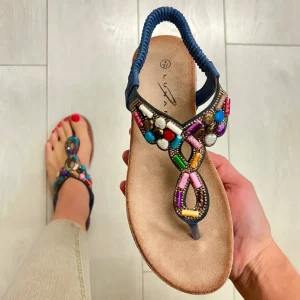 Lunar Blue Combination Toe-Post Sandal RACHEL JLH503