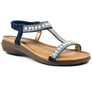 Lunar Blue Pearl Detail Sandal TANCY JLH078
