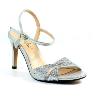 Lunar Silver Slingback Heeled Sandal NARA FLR 052 SL