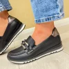 Marco Tozzi Black Combination Chain Loafer Shoe 24721-43 098