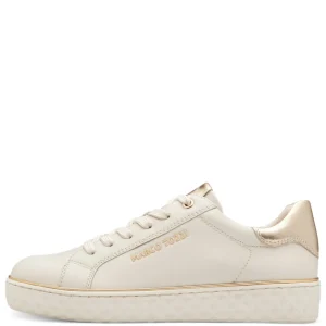 Marco Tozzi Cream Combination Laced Trainer 23705-41 402