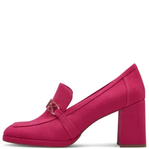 Marco Tozzi Pink Faux Suede Block Heel Court Shoe 84402-42 510