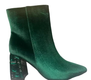 Menbur Ladies Emerald Green Gem Heeled Ankle Boot 24360