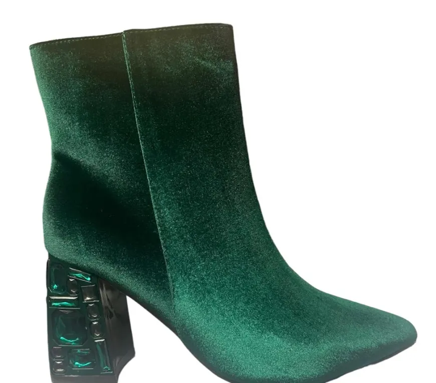 menbur_ladies_emerald_gre_0.webp Menbur Ladies Emerald Green Gem Heeled Ankle Boot 24360