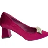 Menbur Ladies Raspberry Velvet Heeled Dress Shoe 24416