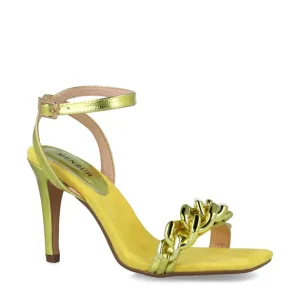Menbur Ladies Yellow Heeled Sling-Back Sandal 22808