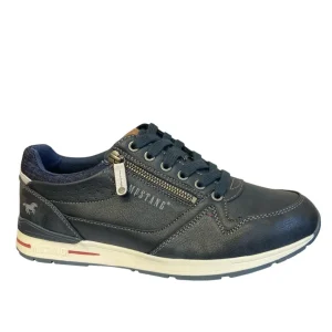 Mustang Mens Navy Casual Laced/Zip Trainer 4154-313-820