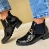 Patrizio Como Black Patent Ankle Boot AUBONNE