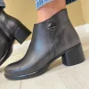 Paula Urban Pewter Soft Leather Heeled Ankle Boot LEONOR 11