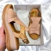 Paula Urban Sunset Nude/Camel Soft Leather Platform Sandal 24-17