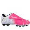 Precision Kids Fuchsia/White/Lime Velcro Football Boots MATRIX