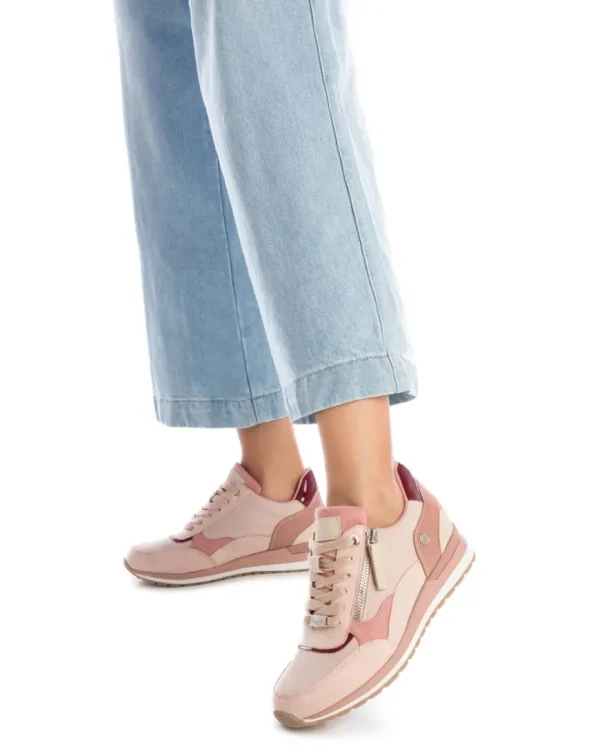 Refresh Ladies Nude Combination Laced/Zip Trainer 171503
