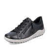 Remonte Ladies Black Laced/Zip Trainer R8201-01