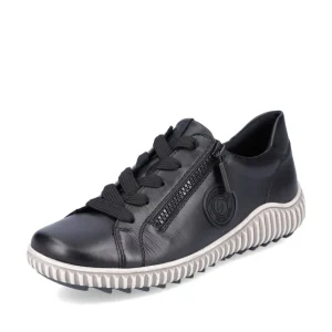 Remonte Ladies Black Laced/Zip Trainer R8201-01