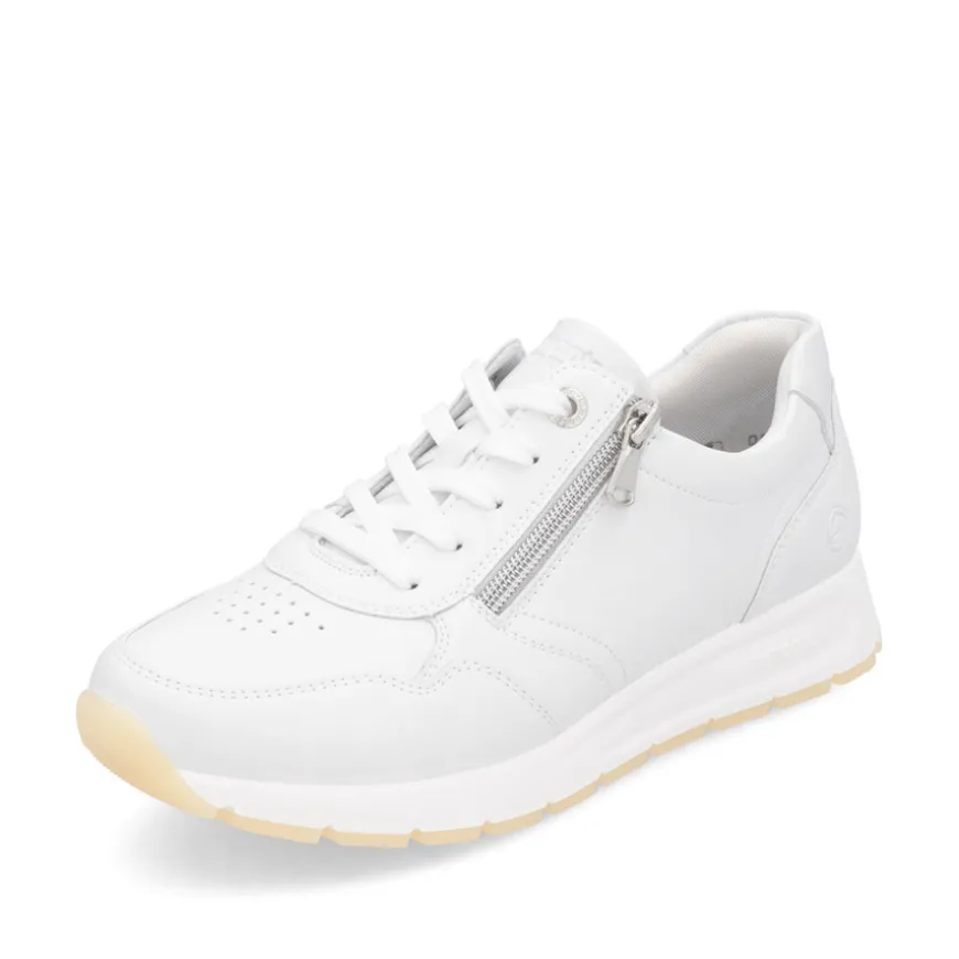 remonte_ladies_white_leat_0.webp Remonte Ladies White Leather Laced/Zip Trainer D2G01-80