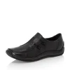 Rieker Ladies Black Flat Slip-On Shoe L1751-00