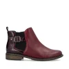 Rieker Ladies Burgundy Leather/Patent Chelsea Boot Z4965-35