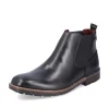 Rieker Mens Black Leather Pull-On Ankle Boot B1360-00