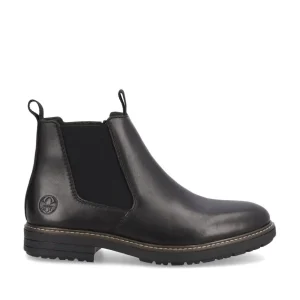Rieker Mens Black Leather Ankle Boot 33180-00