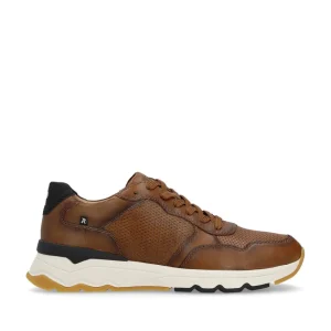 Rieker Mens Evolution Tan Soft Leather Casual Shoe U0900-24