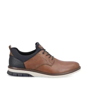 Rieker Mens Tan/Navy Combination Casual Slip-On Shoe 14454-22